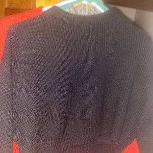 h&m cropped knit black sweater